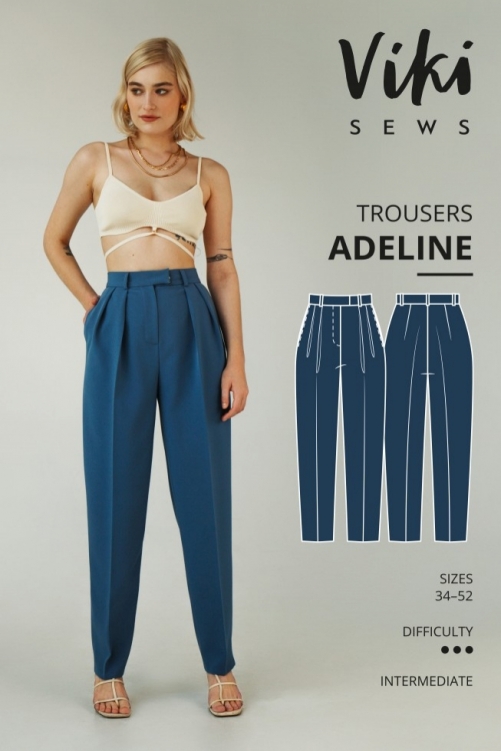 Vikisews Paper Sewing Pattern Adeline Trousers