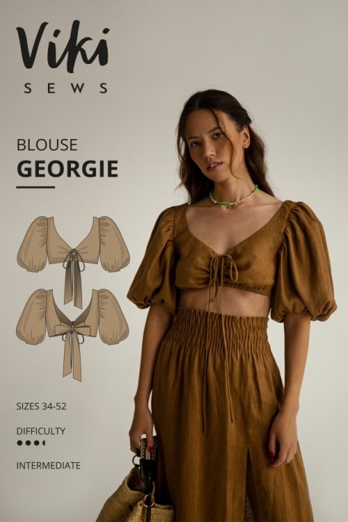 Vikisews Paper Sewing Pattern Georgie Blouse