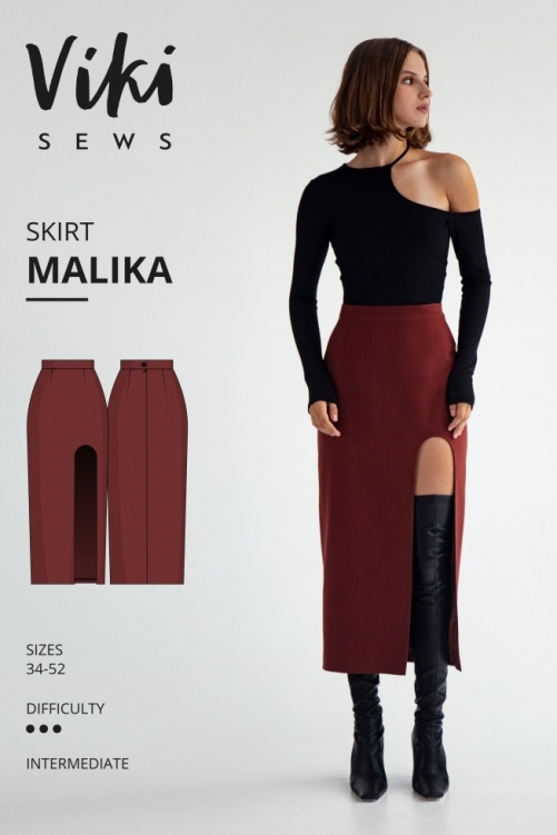 Vikisews Paper Sewing Pattern Malika Skirt