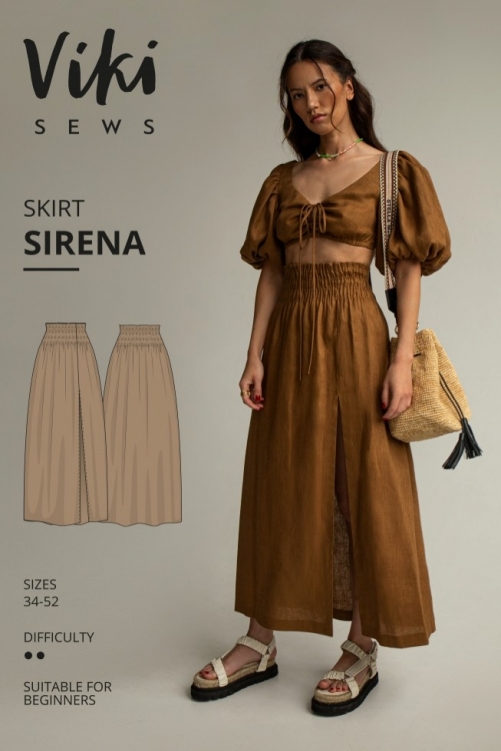 Vikisews Paper Sewing Pattern Sirena Skirt