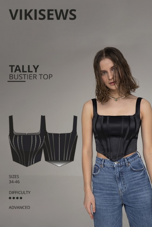 Vikisews Paper Sewing Pattern Tally Top