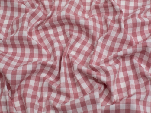 Minerva Core Range 3/8 inch Check Vintage Gingham Fabric Dusky Pink