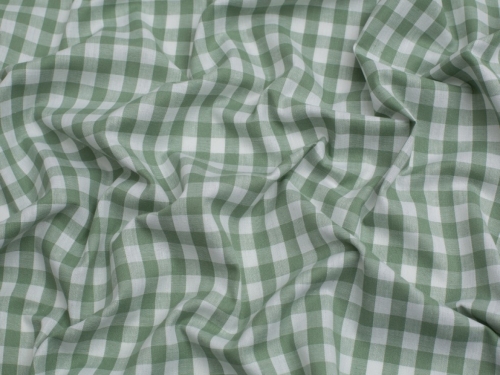 Minerva Core Range 3/8 inch Check Vintage Gingham Fabric Sage