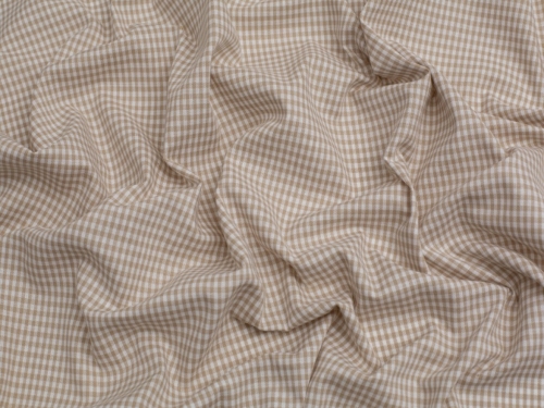 Minerva Core Range 1/8 inch Check Vintage Gingham Fabric Beige