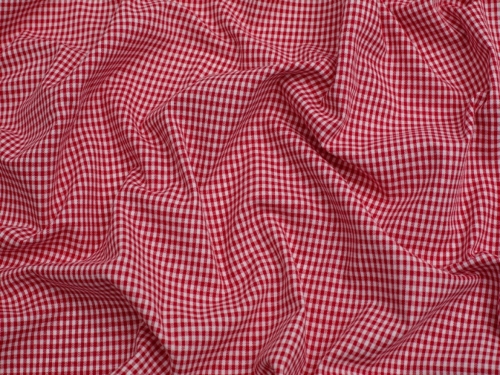 Minerva Core Range 1/8 inch Check Vintage Gingham Fabric Red