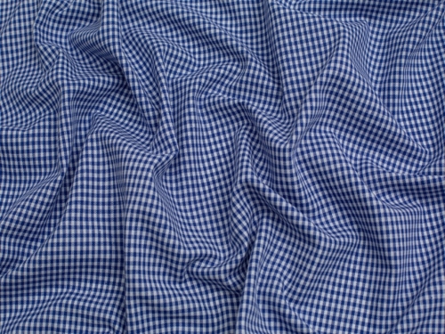 Minerva Core Range 1/8 inch Check Vintage Gingham Fabric Royal Blue