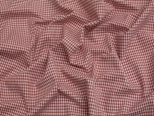 Minerva Core Range 1/8 inch Check Vintage Gingham Fabric Rust