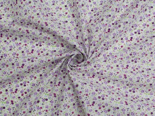 Printed Polycotton Fabric Purple