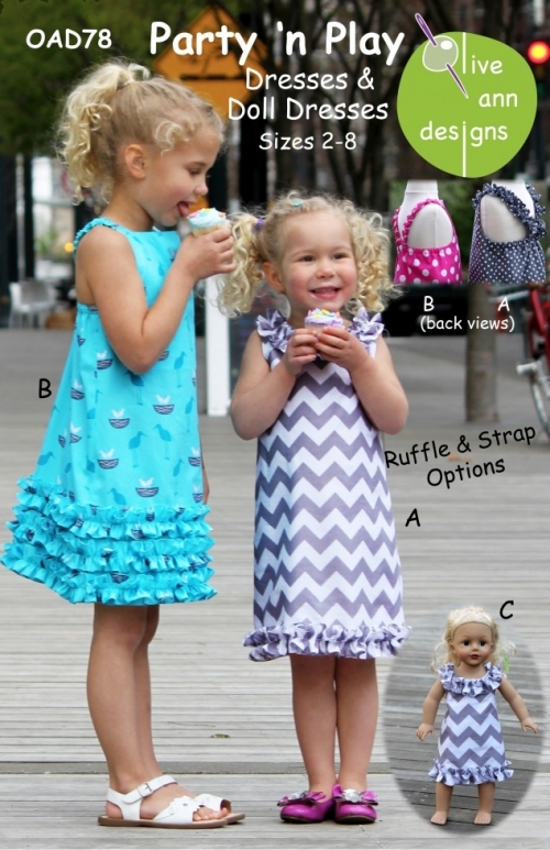 Olive Ann Designs Paper Sewing Pattern Party n Play