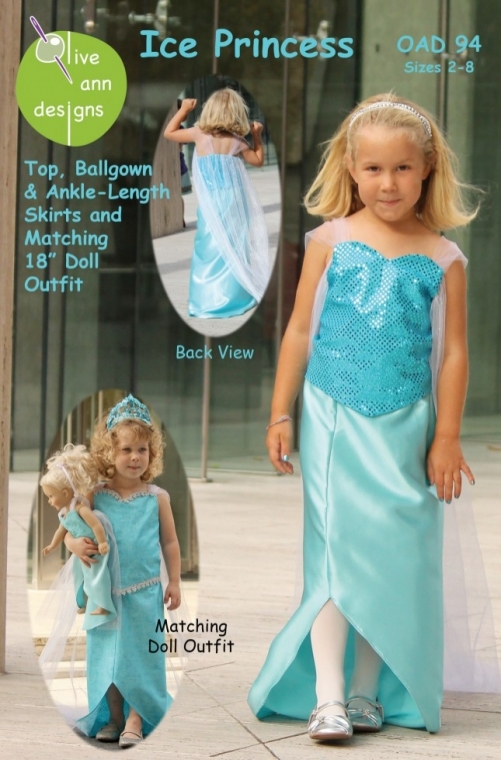Olive Ann Designs Paper Sewing Pattern Ice Princess