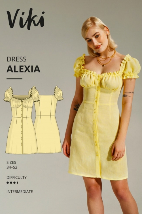 Vikisews Paper Sewing Pattern Alexia Dress