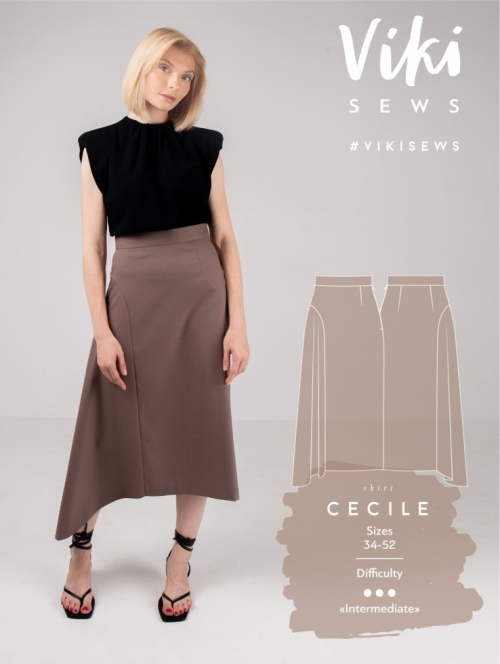 Vikisews Paper Sewing Pattern Cecile Skirt