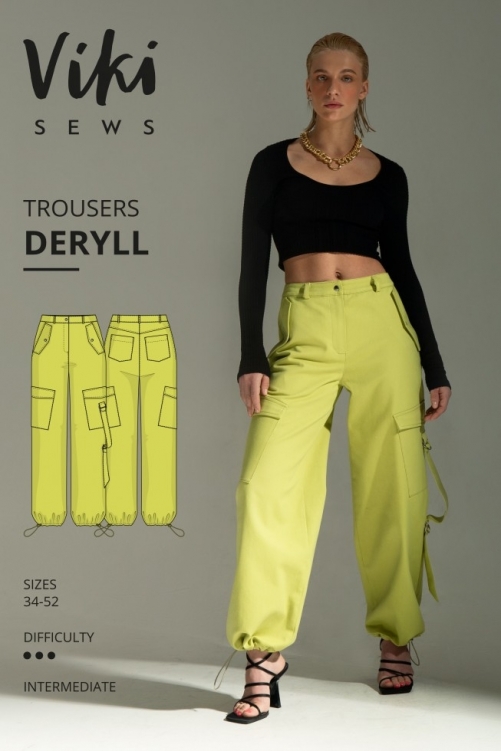Vikisews Paper Sewing Pattern Deryll Trousers