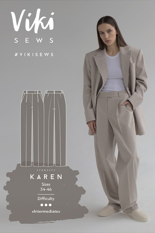 Vikisews Paper Sewing Pattern Karen Trousers