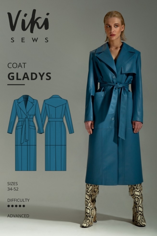 Vikisews Paper Sewing Pattern Gladys Coat
