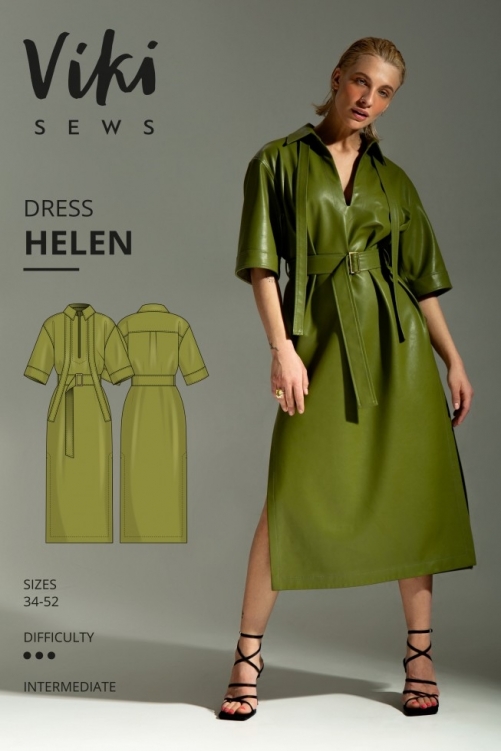Vikisews Paper Sewing Pattern Helen Dress