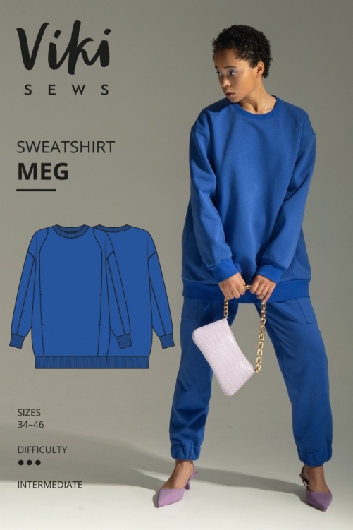 Vikisews Paper Sewing Pattern Meg Sweatshirt