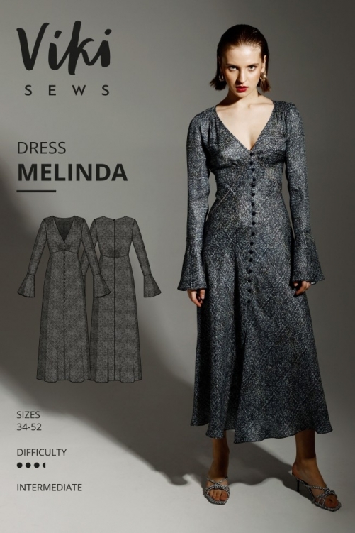 Vikisews Paper Sewing Pattern Melinda Dress