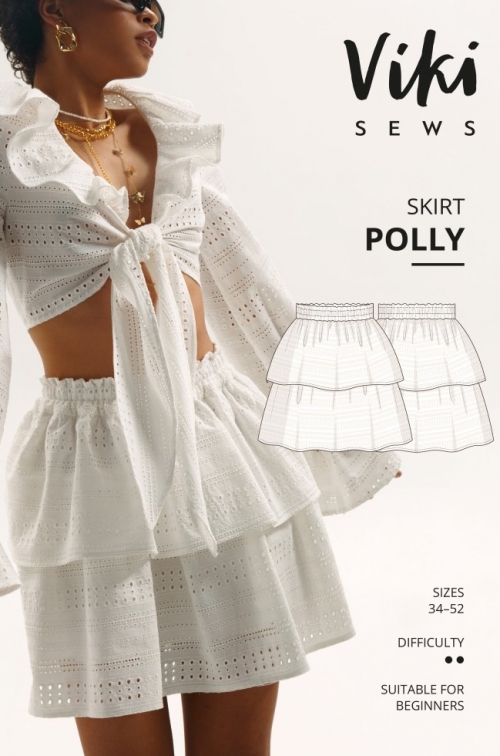Vikisews Paper Sewing Pattern Polly Skirt