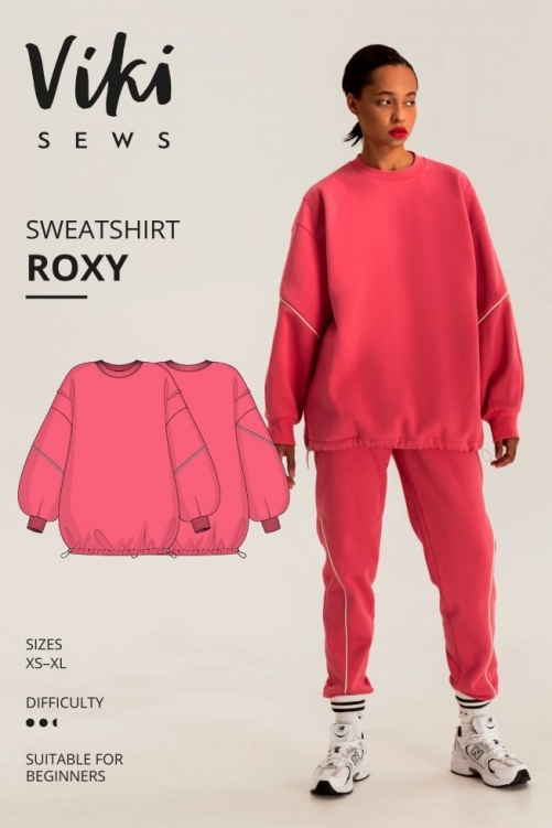 Vikisews Paper Sewing Pattern Roxy Sweatshirt