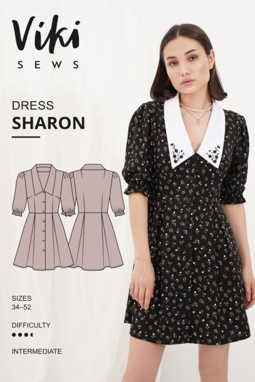 Vikisews Paper Sewing Pattern Sharon Dress