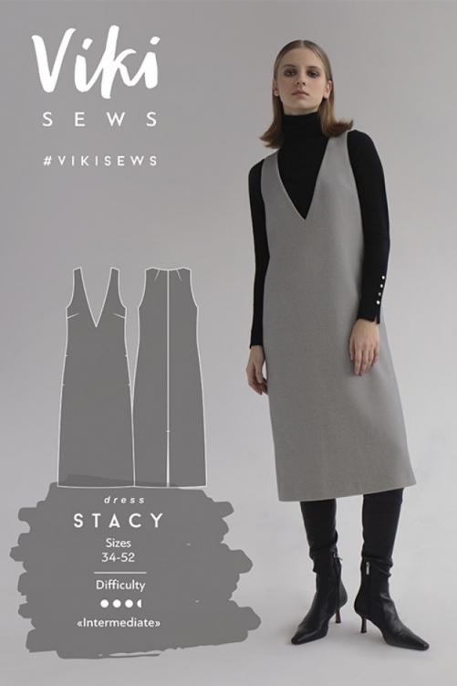 Vikisews Paper Sewing Pattern Stacy Dress