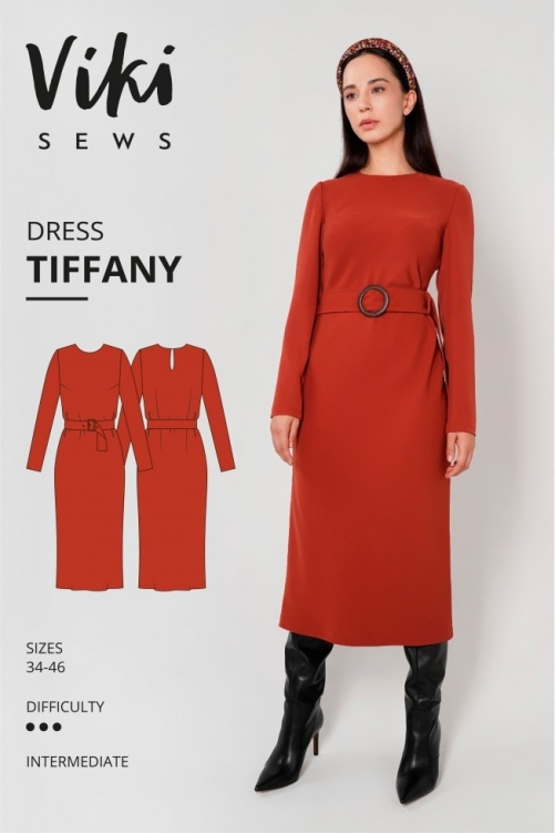 Vikisews Paper Sewing Pattern Tiffany Dress