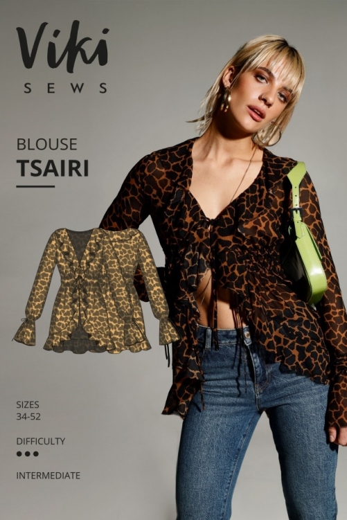 Vikisews Paper Sewing Pattern Tsairi Blouse