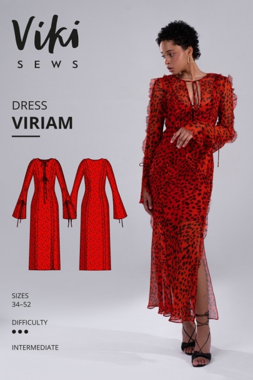 Vikisews Paper Sewing Pattern Viriam Dress