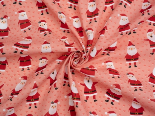 Printed Polycotton Fabric Pink