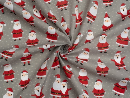 Printed Polycotton Fabric Grey