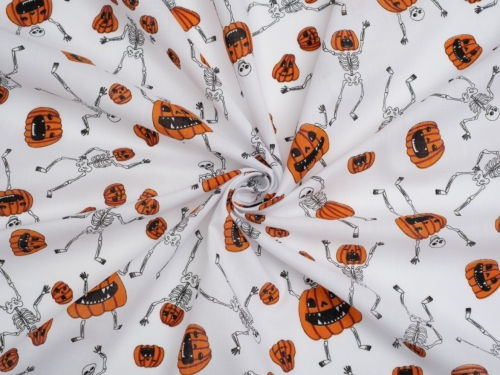 Printed Polycotton Fabric White