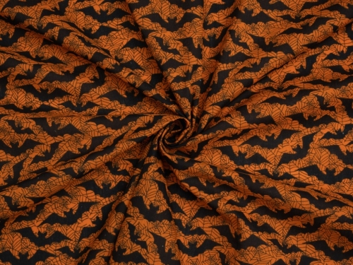 Printed Polycotton Fabric Orange