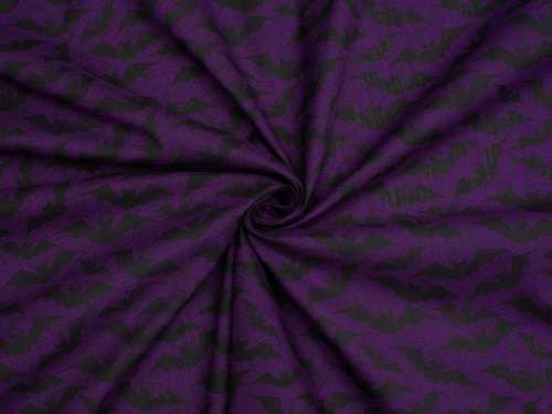 Printed Polycotton Fabric Purple