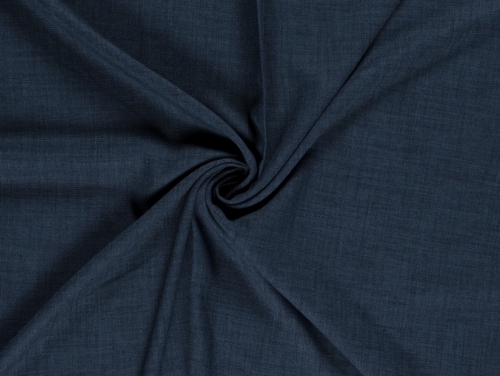 Linen Look Textured Polyester Suiting Fabric Navy Blue