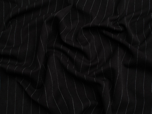 Minerva Core Range Stretch Woven Gabardine Twill Fabric Black