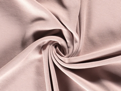 Minerva Core Range Mini Waffle Textured Stretch Knit Fabric Blush