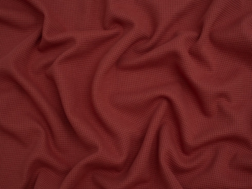 Minerva Core Range Mini Waffle Textured Stretch Knit Fabric Ginger