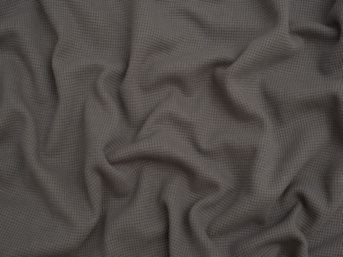Minerva Core Range Mini Waffle Textured Stretch Knit Fabric Mink
