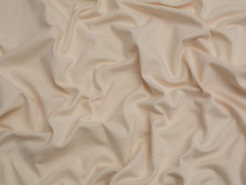Minerva Core Range Bio Natural Cotton Jersey Stretch Knit Fabric Ecru