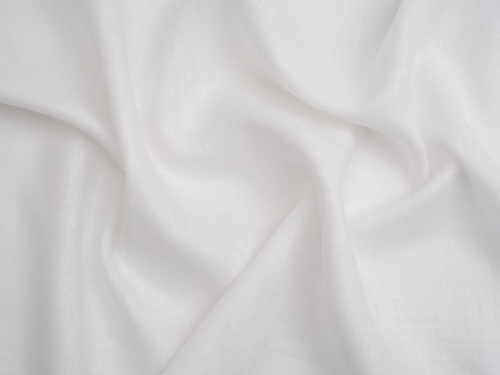 100% Fine Natural Linen Fabric White
