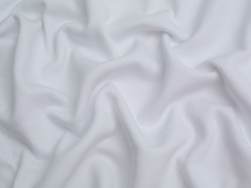 Minerva Core Range Recycled Fleece Back Sweatshirt Stretch Knit Fabric White