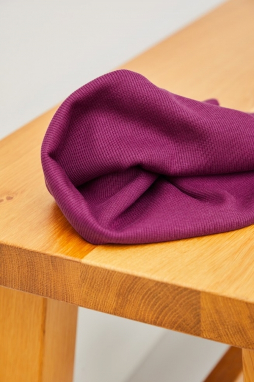 Meet MILK Neva Tencel Lyocell Cotton Rib Stretch Knit Fabric Cherry