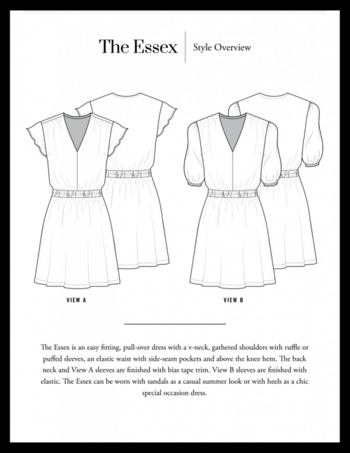Sewing and the City Paper Sewing Pattern Essex Dress