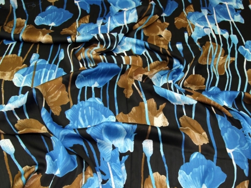 Deadstock Crinkle Satin Fabric Turquoise