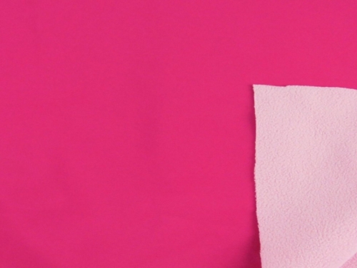 Fleece Back Soft Shell Coating Fabric Fuchsia