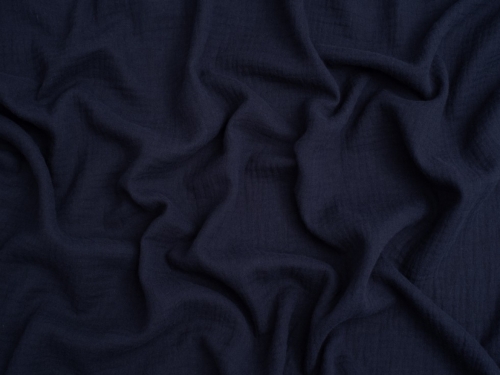Minerva Core Range Cotton Double Gauze Fabric French Navy