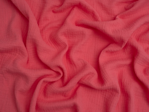 Minerva Core Range Cotton Double Gauze Fabric Punch Pink