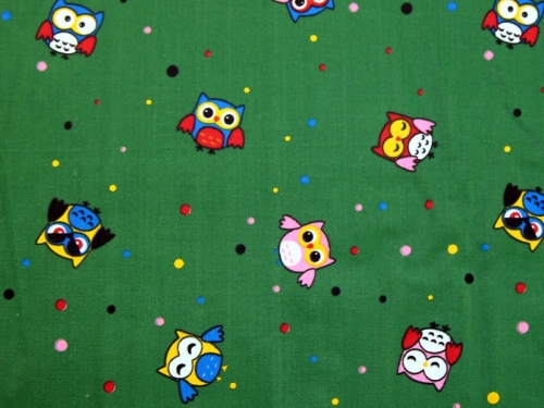 Printed Polycotton Fabric Green