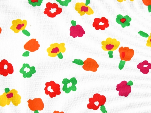 Printed Polycotton Fabric Multicoloured